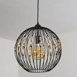 hofstein Suspension Tawasu Noir, 1 lumière