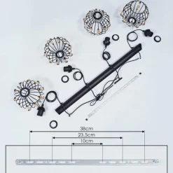 hofstein Suspension Tawasu Noir, 4 lumières* Suspensions