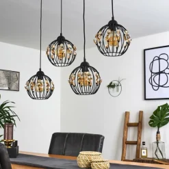 hofstein Suspension Tawasu Noir, 4 lumières* Suspensions