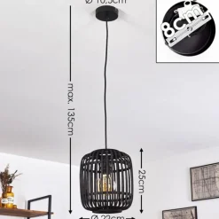 Style Boho-Chic-hofstein Suspension Teheran Noir, 1 lumière