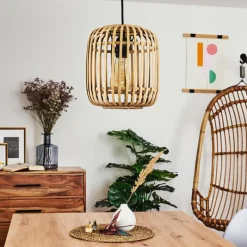 Style Boho-Chic-hofstein Suspension Teheran Noir, 1 lumière