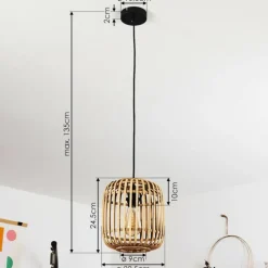 Style Boho-Chic-hofstein Suspension Teheran Noir, 1 lumière