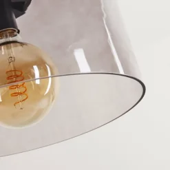 Suspension Verre Fumé-hofstein Suspension Tembotalo Noir, 1 lumière