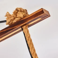 Lampes Vintages & Rétros-hofstein Suspension Teneru Bois foncé, Noir, 2 lumières