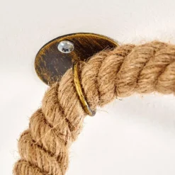 Lampes Dorées-hofstein Suspension Tenna Kordel Brun, Noir doré, 2 lumières