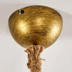 Luminaires Scandinaves-hofstein Suspension Tenna Kordel Vieux laiton, Brun, 1 lumière