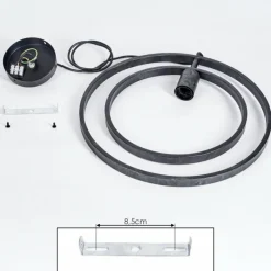 Lampes Vintages & Rétros-hofstein Suspension Tercel Noir, 1 lumière