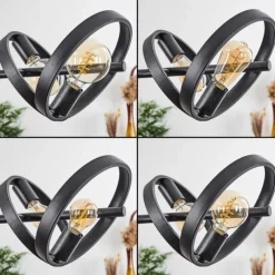 Lampes Vintages & Rétros-hofstein Suspension Theareabarivat Anthracite, 8 lumières