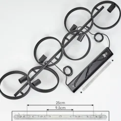 hofstein Suspension Theareabarivat Anthracite, 6 lumières* Suspensions