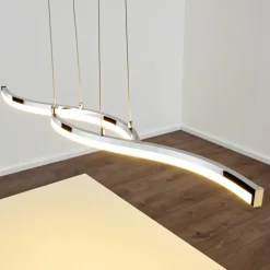 hofstein Suspension Thilo LED Chrome, 2 lumières