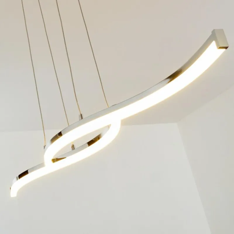 hofstein Suspension Thilo LED Chrome, 2 lumières