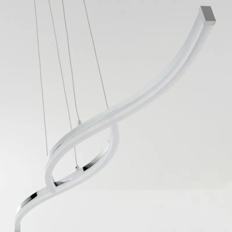 hofstein Suspension Thilo LED Chrome, 2 lumières