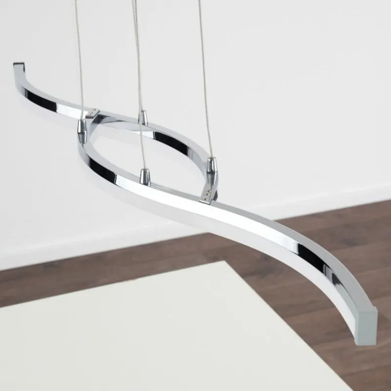 hofstein Suspension Thilo LED Chrome, 2 lumières