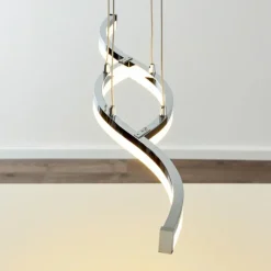 hofstein Suspension Thilo LED Chrome, 2 lumières