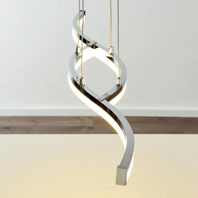 hofstein Suspension Thilo LED Chrome, 2 lumières