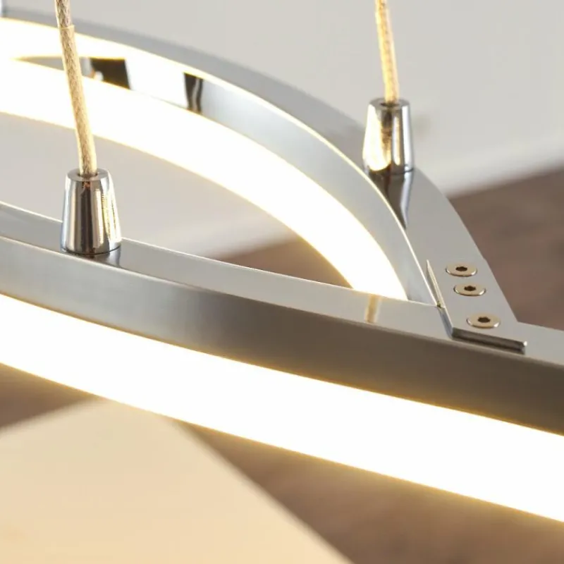 hofstein Suspension Thilo LED Chrome, 2 lumières