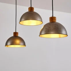 Luminaires Rustiques-hofstein Suspension Tholen Brun, 3 lumières