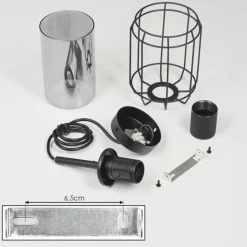 Suspension Verre Fumé-hofstein Suspension Thusis Noir, 1 lumière