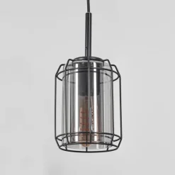 Suspension Verre Fumé-hofstein Suspension Thusis Noir, 1 lumière