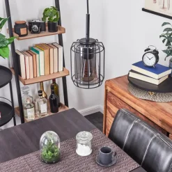 Suspension Verre Fumé-hofstein Suspension Thusis Noir, 1 lumière