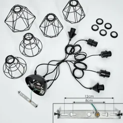 hofstein Suspension Tianjin Noir, 5 lumières