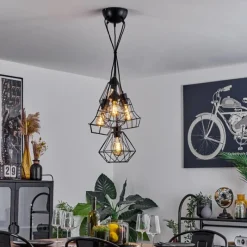 hofstein Suspension Tianjin Noir, 5 lumières