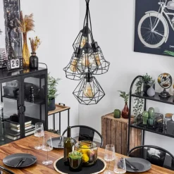 hofstein Suspension Tianjin Noir, 5 lumières