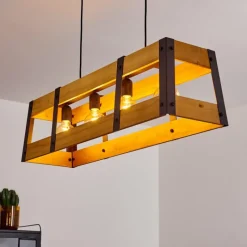 Lampes Vintages & Rétros-hofstein Suspension Tiflis Noir, 4 lumières