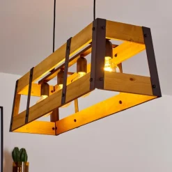 Lampes Vintages & Rétros-hofstein Suspension Tiflis Noir, 4 lumières