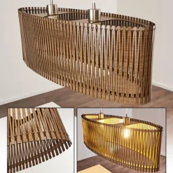 Luminaires Rustiques-hofstein Suspension Timmele Nickel mat, 2 lumières