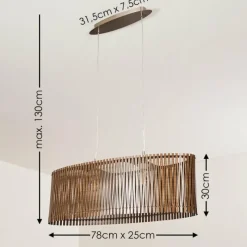 Luminaires Rustiques-hofstein Suspension Timmele Nickel mat, 2 lumières