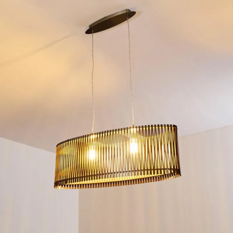 Luminaires Rustiques-hofstein Suspension Timmele Nickel mat, 2 lumières