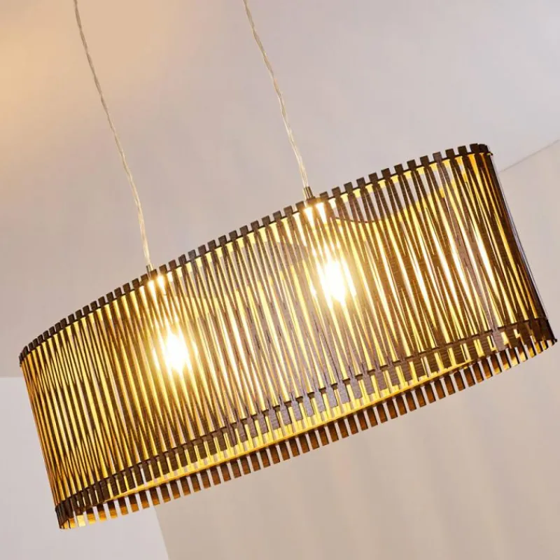 Luminaires Rustiques-hofstein Suspension Timmele Nickel mat, 2 lumières