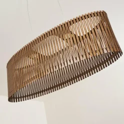 Luminaires Rustiques-hofstein Suspension Timmele Nickel mat, 2 lumières