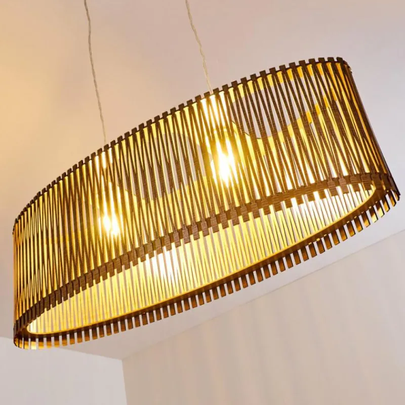 Luminaires Rustiques-hofstein Suspension Timmele Nickel mat, 2 lumières