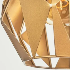 Lampes Dorées-hofstein Suspension Tobas Or, 3 lumières