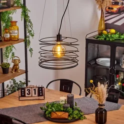 Lampes Industrielles-hofstein Suspension Tobuna Noir, 1 lumière