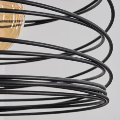 Lampes Industrielles-hofstein Suspension Tobuna Noir, 1 lumière