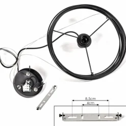 Lampes Industrielles-hofstein Suspension Tobuna Noir, 1 lumière