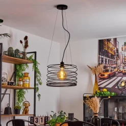 Lampes Industrielles-hofstein Suspension Tobuna Noir, 1 lumière