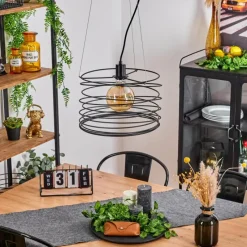 Lampes Industrielles-hofstein Suspension Tobuna Noir, 1 lumière