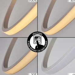 hofstein Suspension Toga LED Nickel mat, 3 lumières