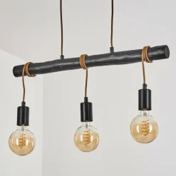 Style Boho-Chic-hofstein Suspension Toledo Noir, 3 lumières