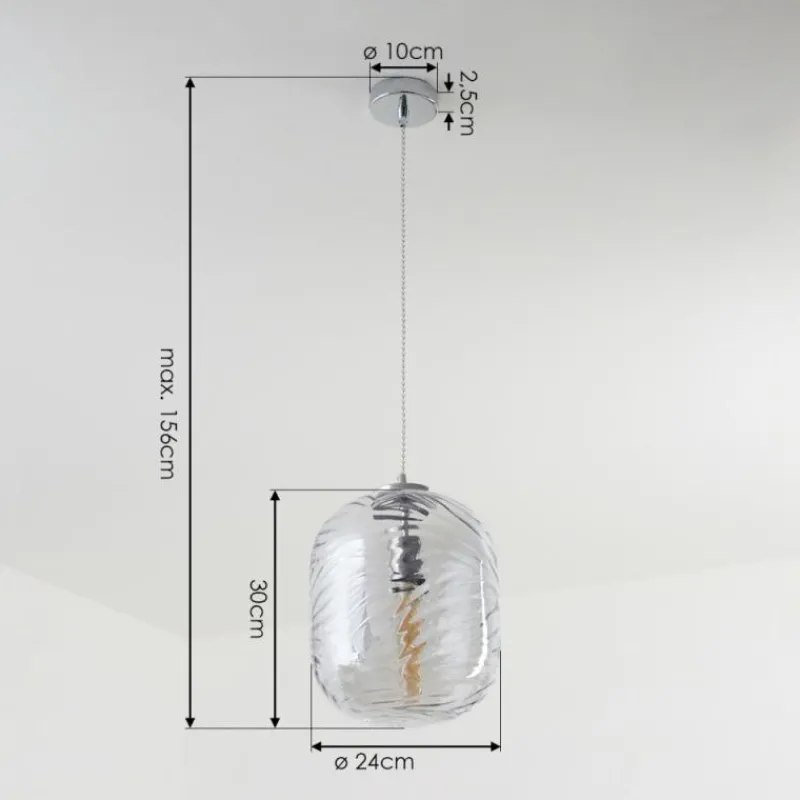 hofstein Suspension Tomboul Chrome, 1 lumière