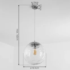 hofstein Suspension Tomboul Chrome, 1 lumière