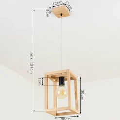 Style Boho-Chic-hofstein Suspension Torreglia Bois clair, 1 lumière