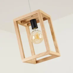 Style Boho-Chic-hofstein Suspension Torreglia Bois clair, 1 lumière