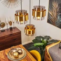 hofstein Suspension Traak Noir, 3 lumières