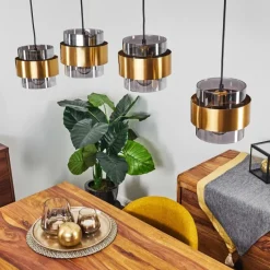 hofstein Suspension Traak Noir, 4 lumières