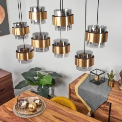 hofstein Suspension Traak Noir, 8 lumières